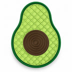 GAVPEPY Avocado-Shaped Silicone Pet Lick Mat for Treat Spreading, Slow Licking and Supervised Enrichment, Size 26X16.2cm, for Home Feeding Areas, Grooming Routines and Quiet-Time Activities, Textured Folds Support Scent-Search Games