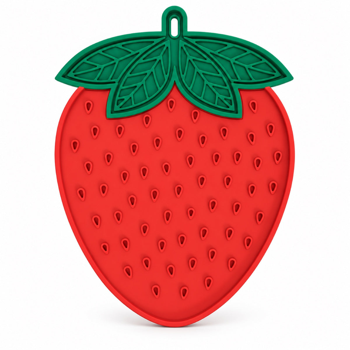 Strawberry-Shaped Silicone Pet Lick Mat, By GAVPEPY image 1 - DPlickmat29-Strawberry.jpg