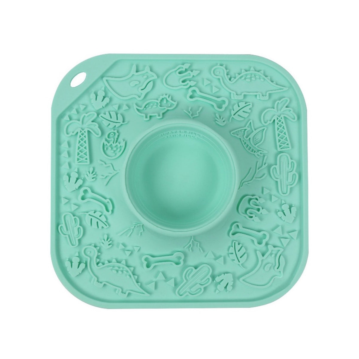 Volcano Dinosaur Silicone Pet Lick Mat, 4 Colors, By GAVPEPY image 3 - DPlickmat3-MintGreen.jpg