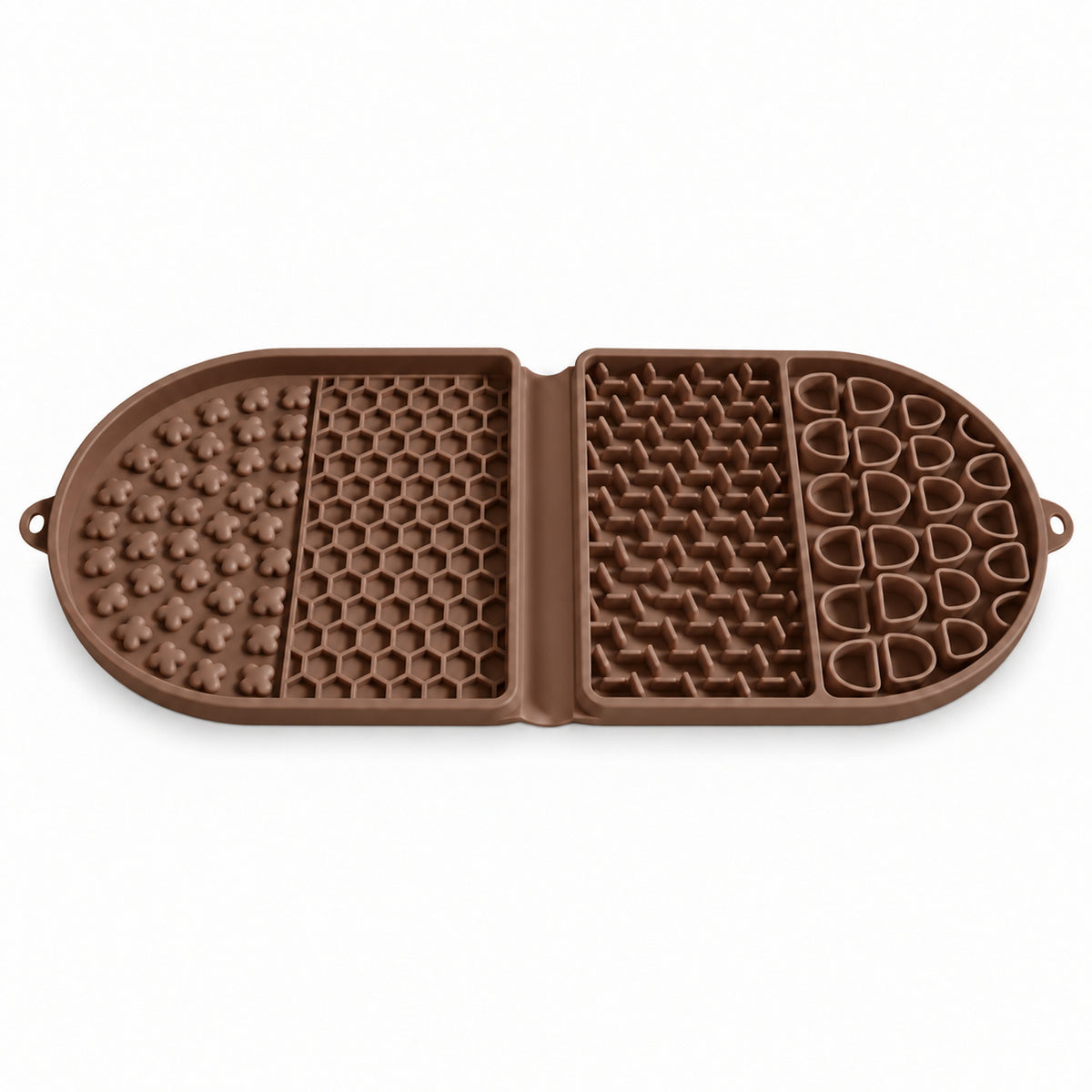 Folding Racetrack Silicone Pet Lick Mat, 3 Colors, By GAVPEPY image 3 - DPlickmat7-Brown.jpg