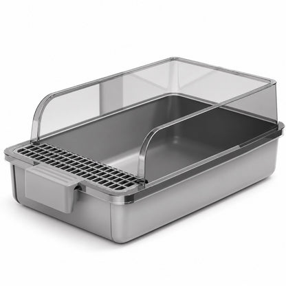 GAVPEPY High-Sided Cat Litter Box, 3 Options image 9 - DPlitterbox1-Gray.jpg