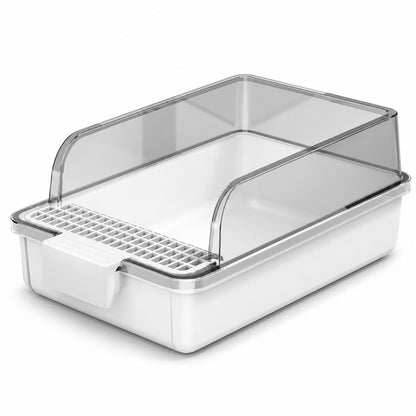 GAVPEPY High-Sided Cat Litter Box, 3 Options image 10 - DPlitterbox1-White.jpg