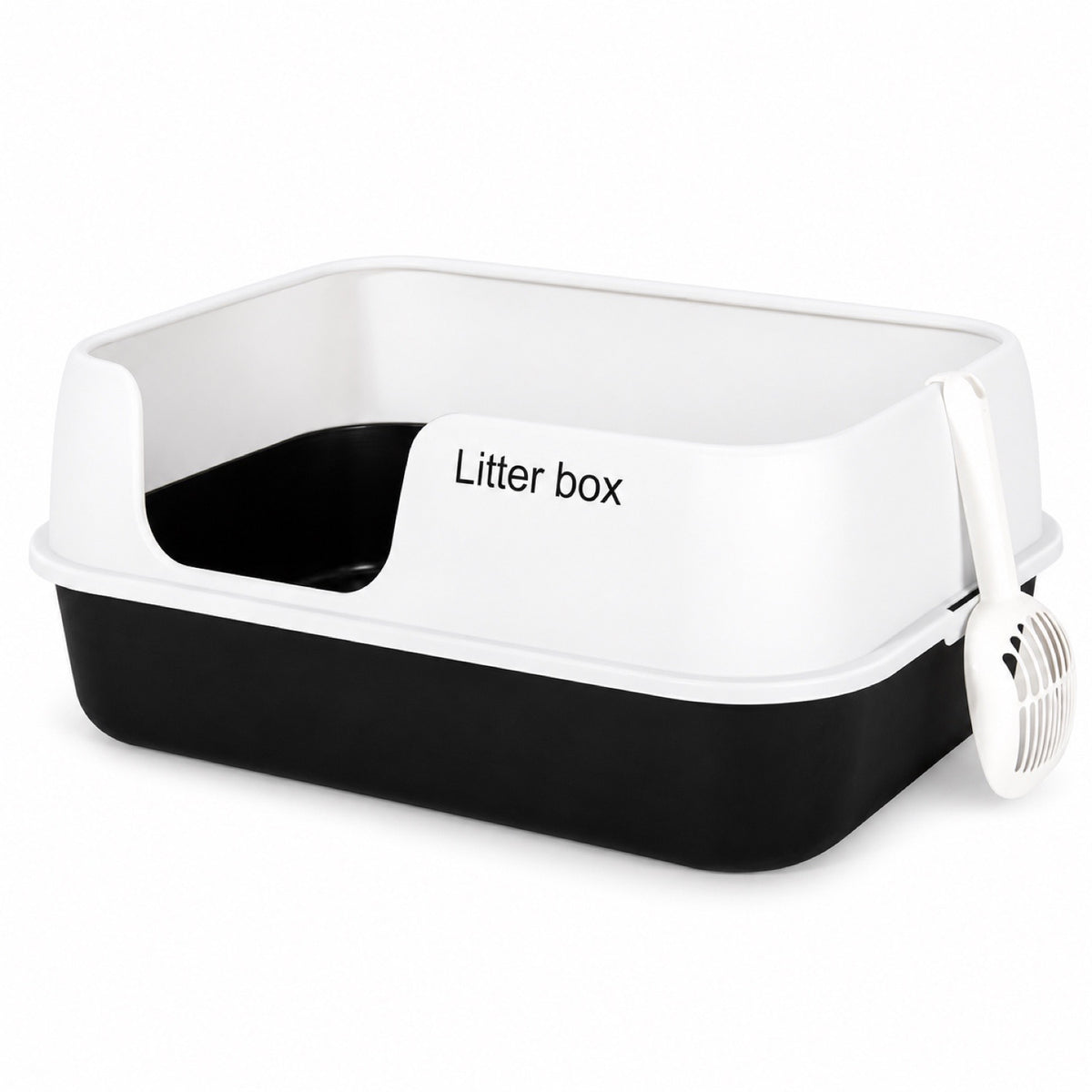 GAVPEPY High-Sided Cat Litter Box, 3 Options image 8 - DPlitterbox10-Black-White-62X44X26CM.jpg