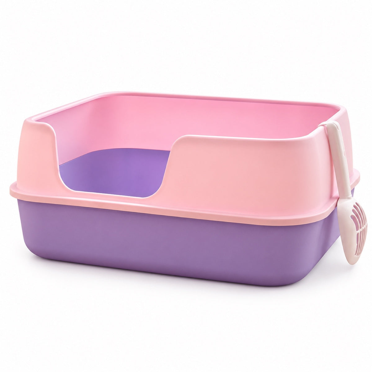 GAVPEPY High-Sided Cat Litter Box, 3 Options image 10 - DPlitterbox10-Pink-62X44X26CM.jpg