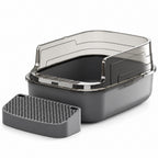 GAVPEPY PP Plastic High-Sided Cat Litter Box for Indoor Cat Litter Management and Daily Cleaning, Size 62 x 45 x 29cm, 4 Color Options, for Homes, Apartments, Bathrooms and Dedicated Litter Areas, Raised Walls Help Contain Everyday Scatter