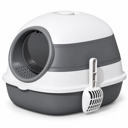 GAVPEPY Enclosed Cat Litter Box image 8 - DPlitterbox18-Gray-White-55X42X15-5CM.jpg