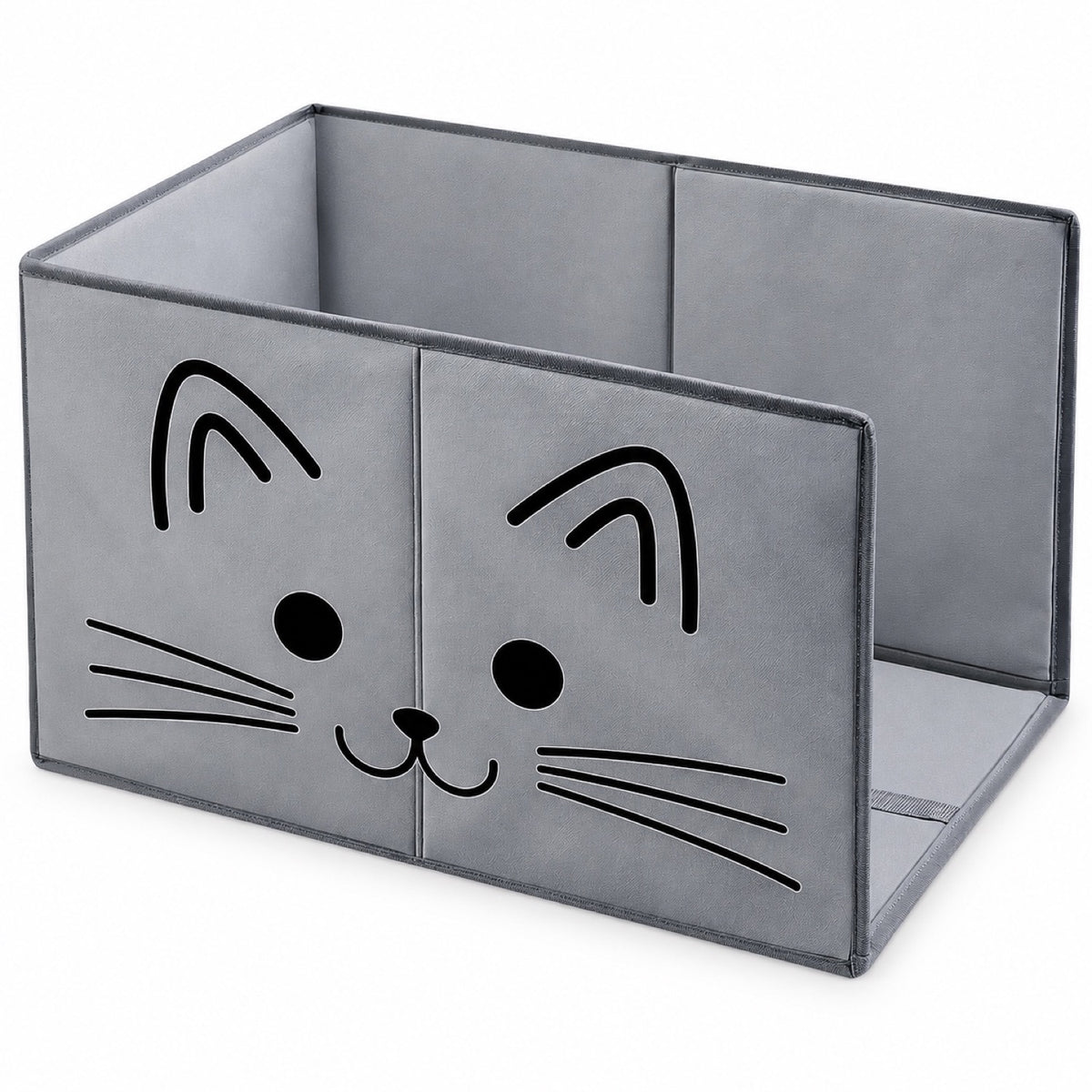 GAVPEPY Foldable High-Sided Cat Litter Box image 8 - DPlitterbox2-Gray-61X43X41CM.jpg