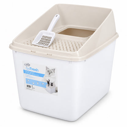 GAVPEPY Top-Entry Enclosed Cat Litter Box, 2 Options image 9 - DPlitterbox20-Beige-LARGE.jpg
