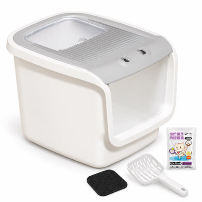 GAVPEPY Enclosed Cat Litter Box, 2 Options image 9 - DPlitterbox29-Gray.jpg
