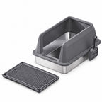 GAVPEPY Stainless Steel and Plastic Extra Large Top-Entry High-Sided Cat Litter Box for Indoor Cat Litter Management and Daily Cleaning, Sizes 60 x 40 x 30 cm and 60 x 40 x 35 cm, 4 Color Options, for Home, Travel and Everyday Pet-Care Settings