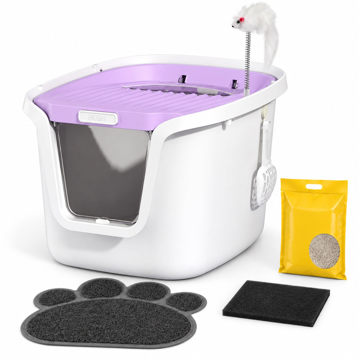 GAVPEPY Enclosed Cat Litter Box, 19 Options image 14 - DPlitterbox30-2XLARGE-V17.jpg