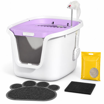 GAVPEPY Enclosed Cat Litter Box, 19 Options image 14 - DPlitterbox30-2XLARGE-V17.jpg
