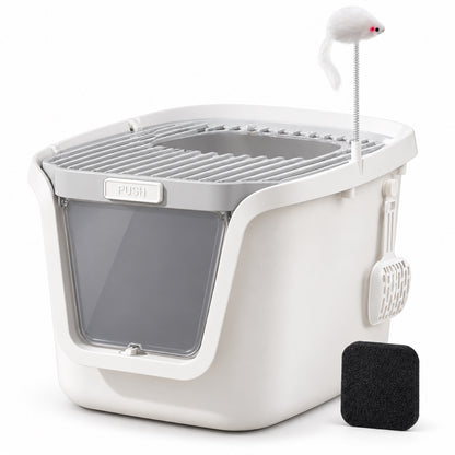 GAVPEPY Enclosed Cat Litter Box, 19 Options image 16 - DPlitterbox30-Gray-MEDIUM.jpg