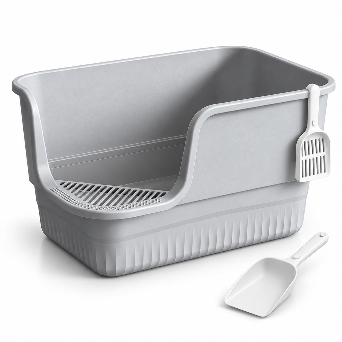 GAVPEPY Extra Large High-Sided Cat Litter Box, 10 Options image 13 - DPlitterbox32-Gray-V4.jpg