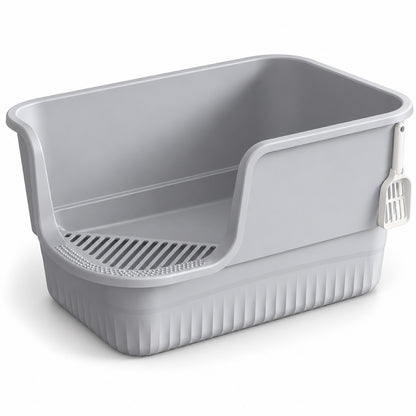 GAVPEPY Extra Large High-Sided Cat Litter Box, 10 Options image 12 - DPlitterbox32-Gray.jpg