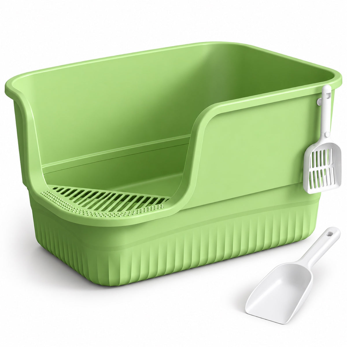 GAVPEPY Extra Large High-Sided Cat Litter Box, 10 Options image 17 - DPlitterbox32-Green-V6.jpg