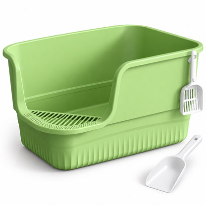 GAVPEPY Extra Large High-Sided Cat Litter Box, 10 Options image 17 - DPlitterbox32-Green-V6.jpg