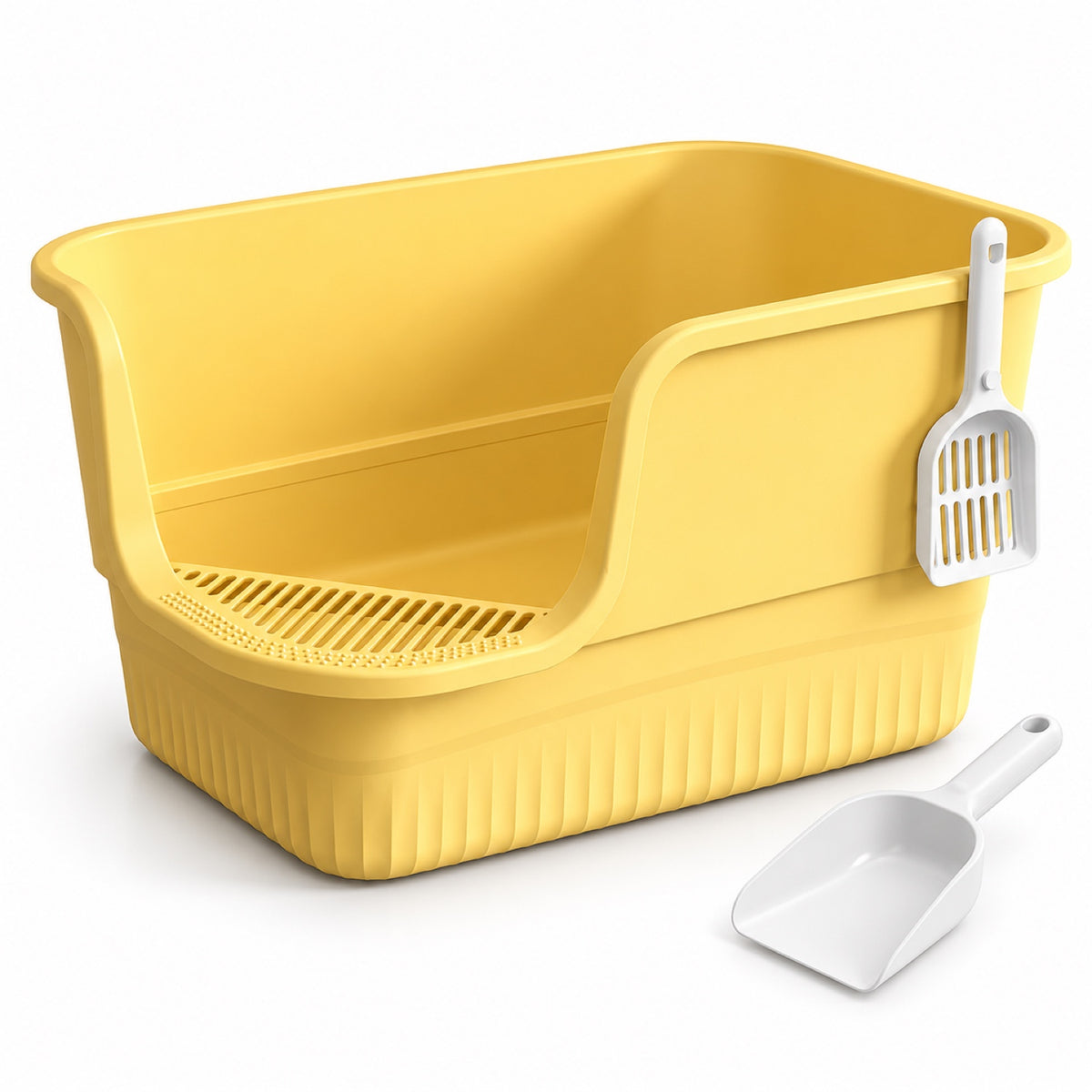 GAVPEPY Extra Large High-Sided Cat Litter Box, 10 Options image 9 - DPlitterbox32-Yellow-V5.jpg