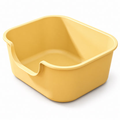 GAVPEPY Extra Large High-Sided Cat Litter Box, 10 Options image 11 - DPlitterbox32-Yellow-V8.jpg