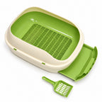 GAVPEPY PP Plastic Drawer Enclosed Double-Layer Cat Litter Box for Indoor Cat Litter Management and Daily Cleaning, Sizes 51 x 40.5 x 20.5 cm and 63 x 45 x 21.5 cm, 5 Color Options, for Homes, Apartments, Bathrooms and Dedicated Litter Areas