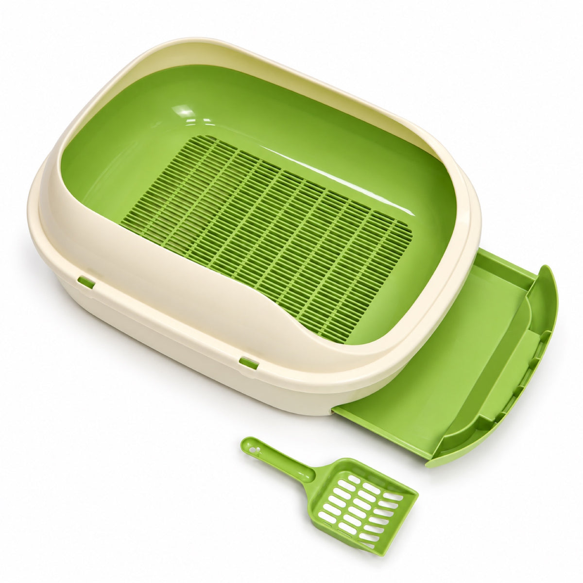 GAVPEPY Drawer Enclosed Double-Layer Cat Litter Box, 10 Options image 8 - DPlitterbox34-Green-51X40-5X20-5CM.jpg
