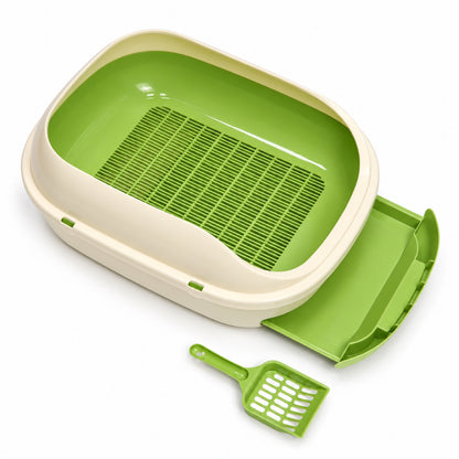 GAVPEPY Drawer Enclosed Double-Layer Cat Litter Box, 10 Options image 16 - DPlitterbox34-Green-63X45X21-5CM.jpg