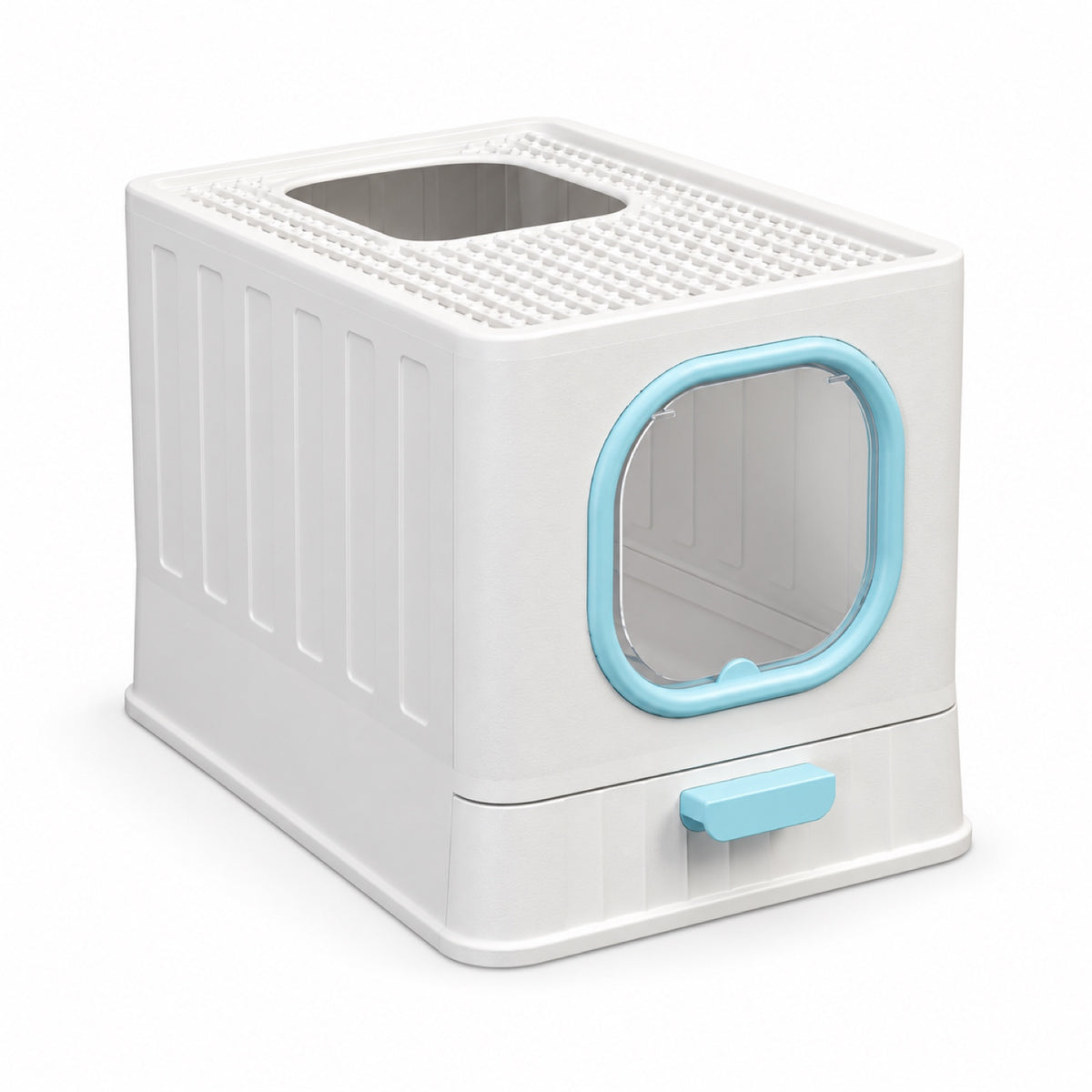 GAVPEPY Foldable Enclosed Cat Litter Box, 4 Options image 10 - DPlitterbox7-Blue-51X38X39CM.jpg