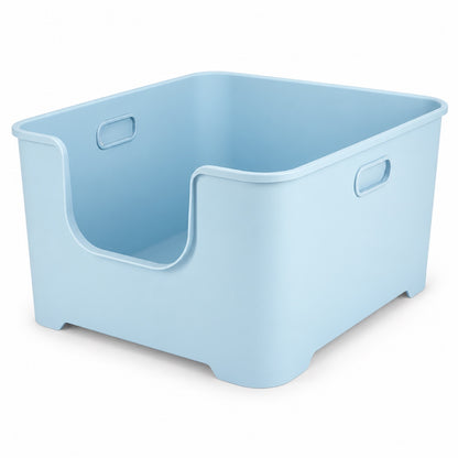 GAVPEPY Extra Large Open Cat Litter Box, 5 Options image 9 - DPlitterbox9-Blue-LARGE.jpg