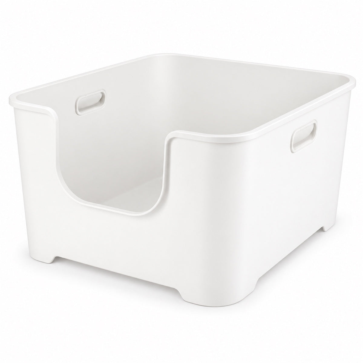 GAVPEPY Extra Large Open Cat Litter Box, 5 Options image 8 - DPlitterbox9-White-LARGE.jpg