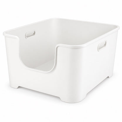GAVPEPY Extra Large Open Cat Litter Box, 5 Options image 8 - DPlitterbox9-White-LARGE.jpg