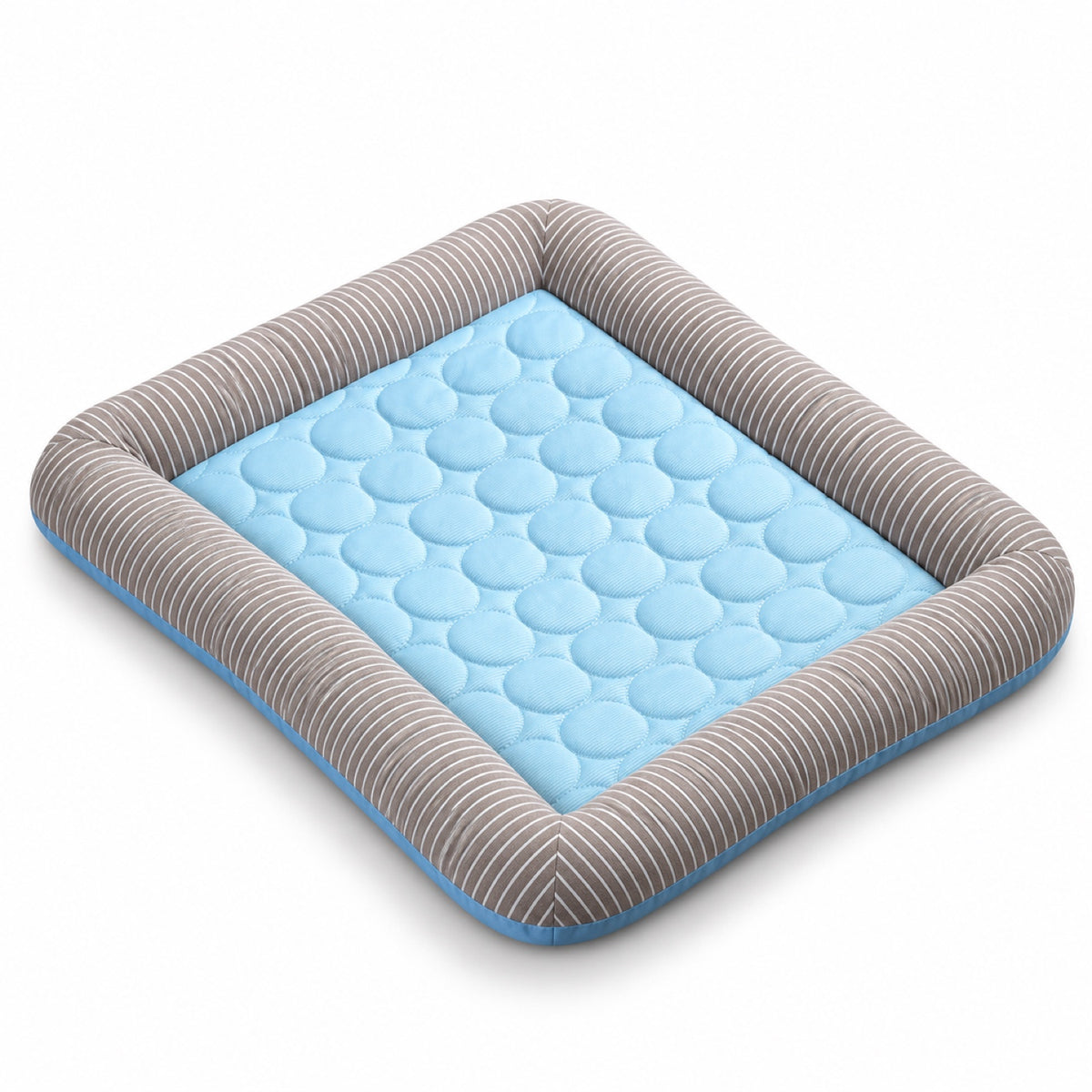 Ice Silk Stripe Cooling Pet Bed, 3 Colors & 4 Sizes, By GAVPEPY image 8 - DPmat10-Blue-IceSilkStripe-43X33CM.jpg