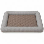 GAVPEPY Ice Silk Stripe Cooling Pet Bed, 3 Colors & 4 Sizes for Resting, Surface Protection and Everyday Pet Comfort, 4 Size Options, Colors Brown, Pink, and Blue, for Homes, Crates, Floors, Sofas and Travel Areas