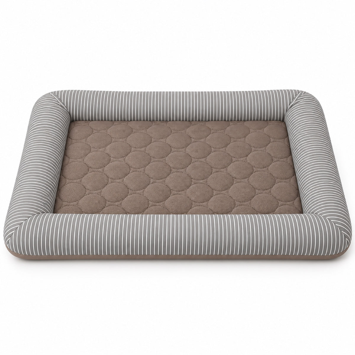Ice Silk Stripe Cooling Pet Bed, 3 Colors & 4 Sizes, By GAVPEPY image 9 - DPmat10-Brown-IceSilkStripe-43X33CM.jpg