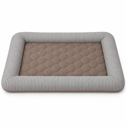 Ice Silk Stripe Cooling Pet Bed, 3 Colors & 4 Sizes, By GAVPEPY image 9 - DPmat10-Brown-IceSilkStripe-43X33CM.jpg