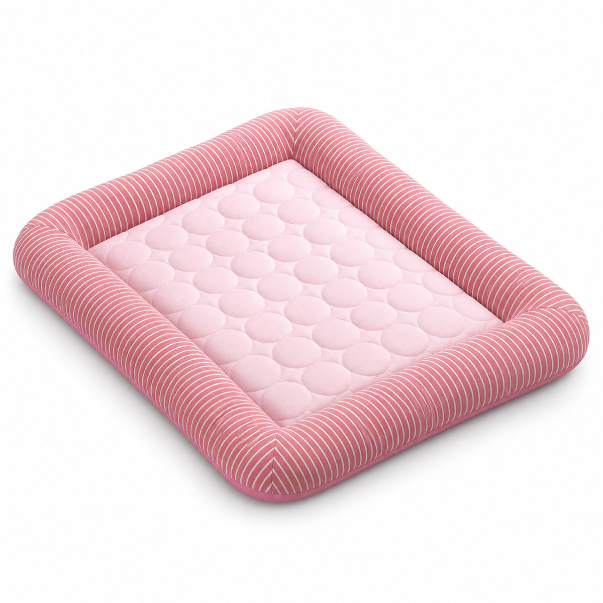 Ice Silk Stripe Cooling Pet Bed, 3 Colors & 4 Sizes, By GAVPEPY image 10 - DPmat10-Pink-IceSilkStripe-43X33CM.jpg
