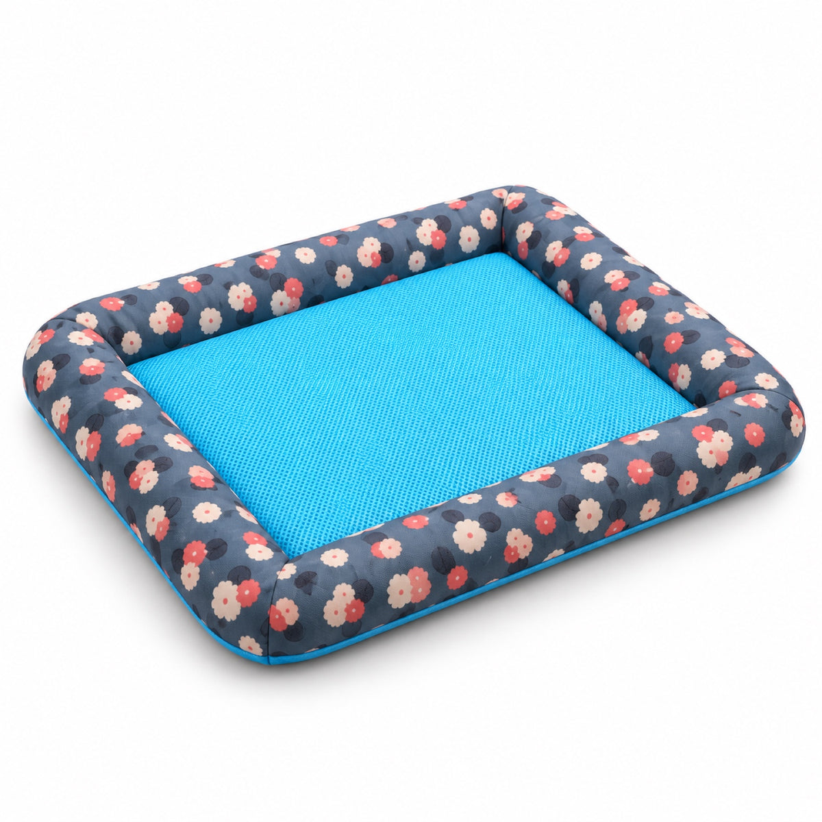 Breathable Mesh Cooling Pet Bed, 4 Patterns & 4 Sizes, By GAVPEPY image 9 - DPmat11-Blue-MeshSunflower-43X33CM.jpg