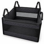 GAVPEPY Oxford Fabric Hard-Bottom Rear Seat Pet Enclosure, 2 Colors, 2 Sizes & 2 Packages for Vehicle Interior Protection and Organized Pet Travel, Sizes Small and Large, Colors Black and Gray, for Cars, SUVs, Rear Seats, Doors and Cargo Areas
