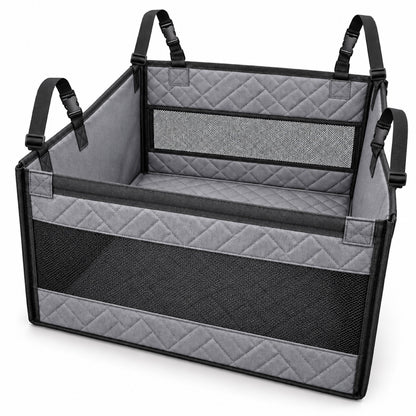 Hard-Bottom Rear Seat Pet Enclosure, 2 Colors, 2 Sizes & 2 Packages, By GAVPEPY image 11 - DPmat15-Gray-ReadyStock-OneSize-Var2.jpg