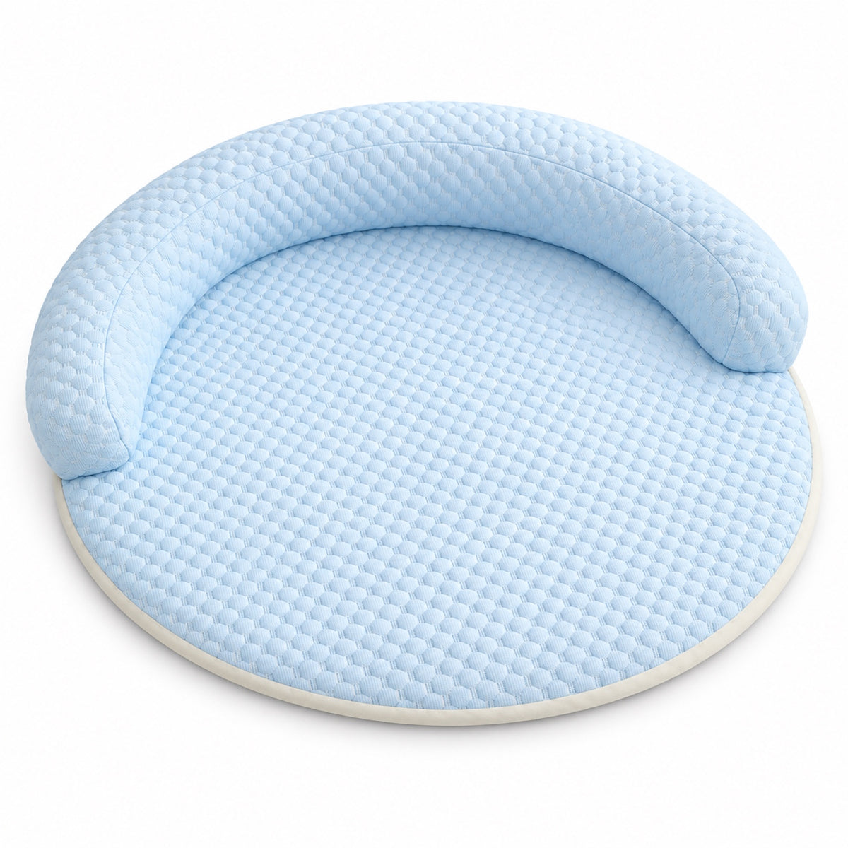 Round Cooling Pet Bed, 5 Colors & 5 Sizes, By GAVPEPY image 8 - DPmat28-Blue-Round-OneSize-Var2.jpg
