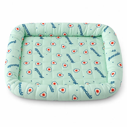 Printed Ice Silk Cooling Pet Bed, 5 Patterns & 3 Sizes, By GAVPEPY image 9 - DPmat9-Green-L-68X50CM.jpg