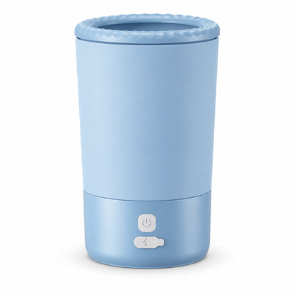 GAVPEPY Plastic Electric Paw Washer Cup, Sizes , Black / White, Pink / White, White / Blue, Blue, after rainy walks, park visits and everyday outdoor trips; a reusable cup design for rinsing paws after walks and outdoor play image 11 - DPpawwasher16-Blue.jpg