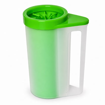 GAVPEPY Plastic Handled Paw Washer Cup, Sizes M, L, Blue, Green, Red, for cleaning paws after outdoor walks; reusable cup with the selected color and size shown in the product photos; review the selected variant photo for details image 11 - DPpawwasher17-Green-L.jpg