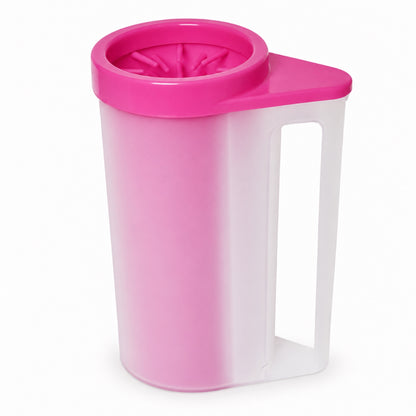 GAVPEPY Plastic Handled Paw Washer Cup, Sizes M, L, Blue, Green, Red, for cleaning paws after outdoor walks; reusable cup with the selected color and size shown in the product photos; review the selected variant photo for details image 12 - DPpawwasher17-Red-L.jpg