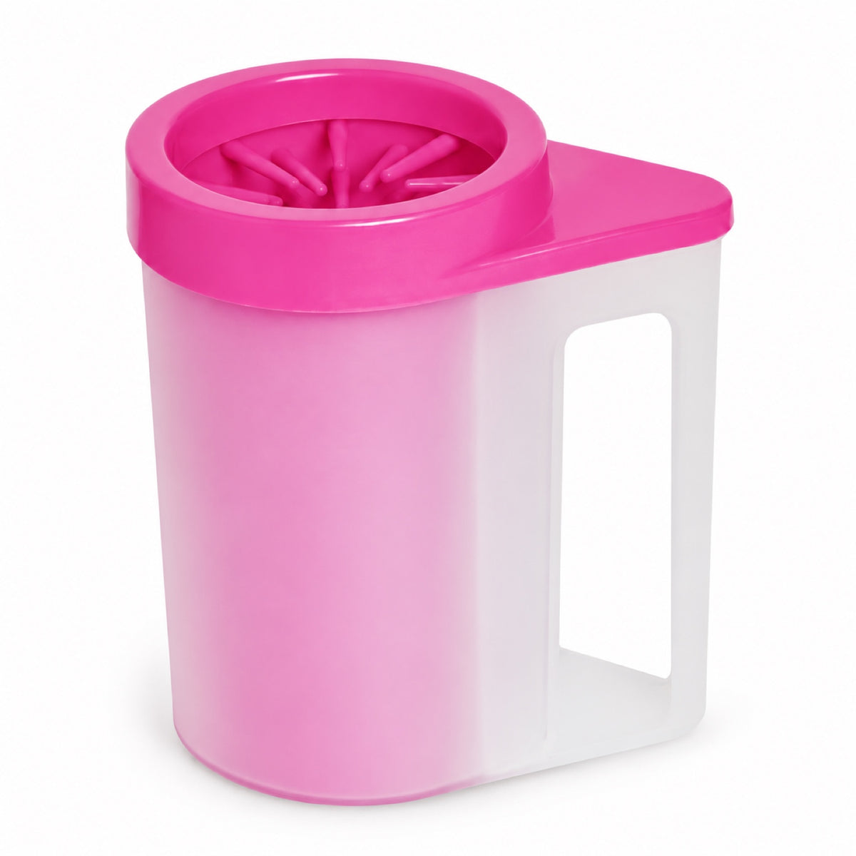 GAVPEPY Plastic Handled Paw Washer Cup, Sizes M, L, Blue, Green, Red, for cleaning paws after outdoor walks; reusable cup with the selected color and size shown in the product photos; review the selected variant photo for details image 9 - DPpawwasher17-Red-M.jpg