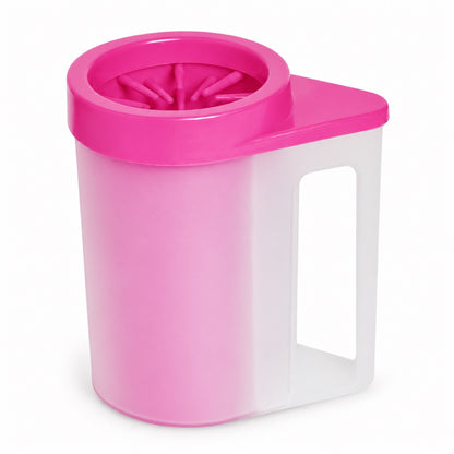 GAVPEPY Plastic Handled Paw Washer Cup, Sizes M, L, Blue, Green, Red, for cleaning paws after outdoor walks; reusable cup with the selected color and size shown in the product photos; review the selected variant photo for details image 9 - DPpawwasher17-Red-M.jpg