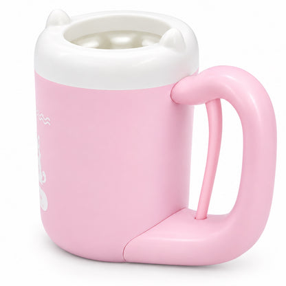 GAVPEPY ABS plastic Handled Paw Cleaning Cup, Sizes S, M, Blue, Pink, for cleaning paws after outdoor walks; reusable cup with the selected color and size shown in the product photos; review the selected variant photo for details image 8 - DPpawwasher2-Pink-S.jpg