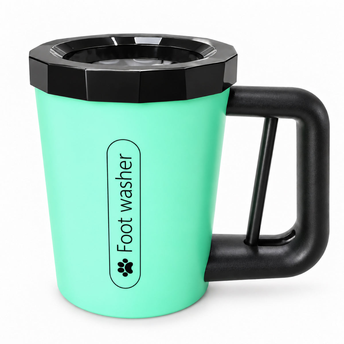 GAVPEPY Plastic Handled Paw Washer Cup, Sizes , White, Green, Pink, for cleaning paws after outdoor walks; reusable cup with the selected color and size shown in the product photos; review the selected variant photo for details image 9 - DPpawwasher22-Green.jpg