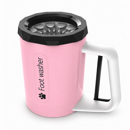 GAVPEPY Plastic Handled Paw Washer Cup, Sizes , White, Green, Pink, for cleaning paws after outdoor walks; reusable cup with the selected color and size shown in the product photos; review the selected variant photo for details image 10 - DPpawwasher22-Pink.jpg