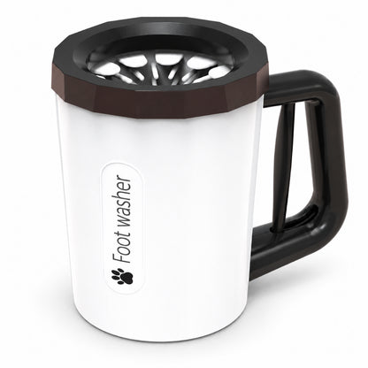 GAVPEPY Plastic Handled Paw Washer Cup, Sizes , White, Green, Pink, for cleaning paws after outdoor walks; reusable cup with the selected color and size shown in the product photos; review the selected variant photo for details image 8 - DPpawwasher22-White.jpg