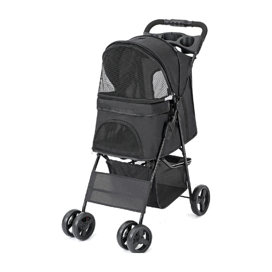 Foldable Pet Stroller with Tray, 2 Colors, By GAVPEPY image 1 - DPstroller1-Main.jpg